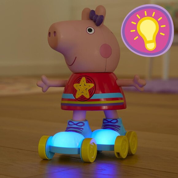 Peppa Pig Roller Disco Peppa Skating Toy, Features Pull-and-Go Action - Picture 1 of 5